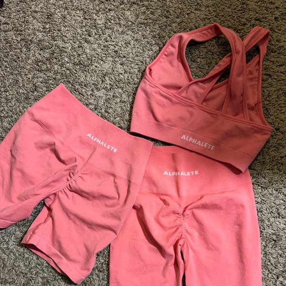 Alphalete Tops - Alphalete 3 piece Set Pink Size Small